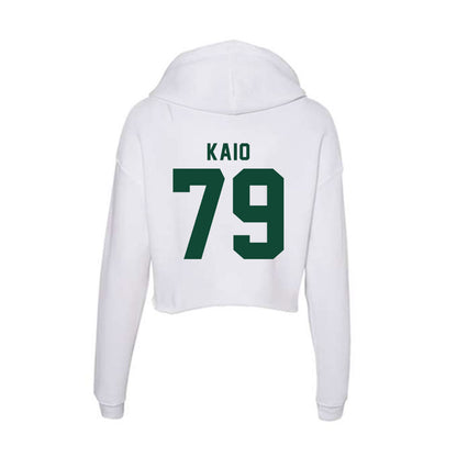 Hawaii - NCAA Football : Judah Kaio - Women's Crop Fleece Hoodie-1