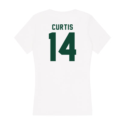 Hawaii - NCAA Football : Spencer Curtis - Women's V-Neck T-Shirt-1