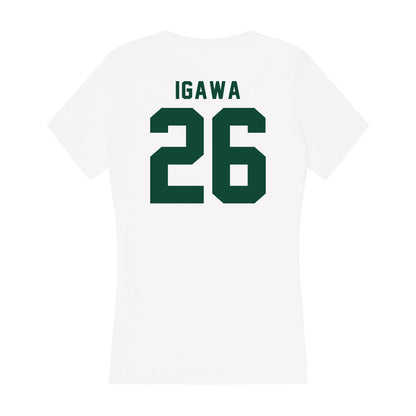 Hawaii - NCAA Baseball : Jacob Igawa - Women's V-Neck T-Shirt-1