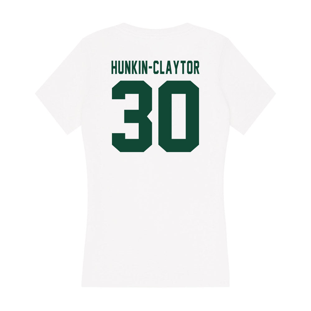 Hawaii - NCAA Men's Basketball : Aaron Hunkin-Claytor - Women's V-Neck T-Shirt-1