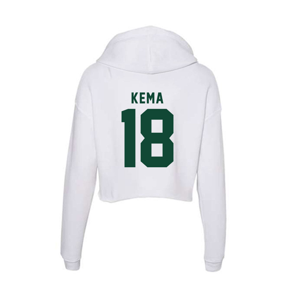 Hawaii - NCAA Football : Noah Kema - Women's Crop Fleece Hoodie-1