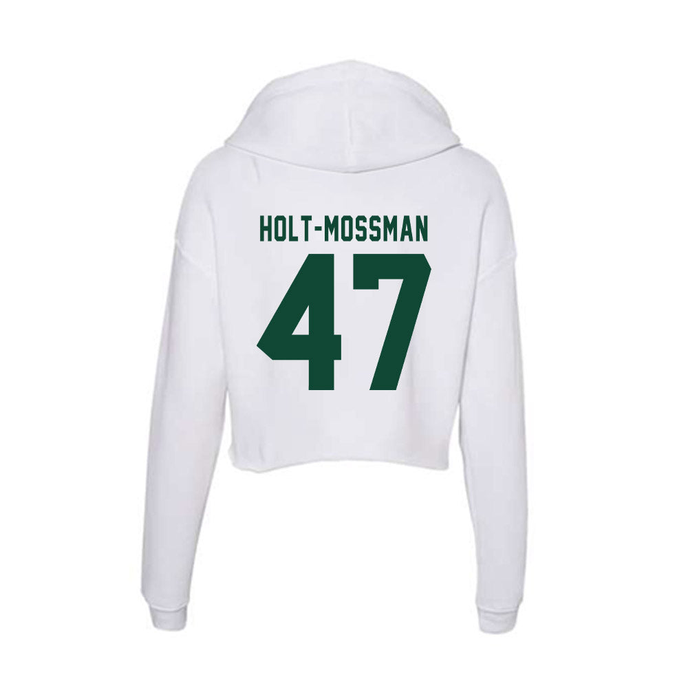 Hawaii - NCAA Football : Emmet Holt-Mossman - Women's Crop Fleece Hoodie-1