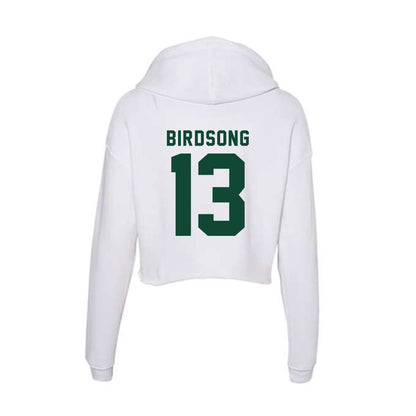 Hawaii - NCAA Women's Basketball : Hallie Birdsong - Women's Crop Fleece Hoodie-1