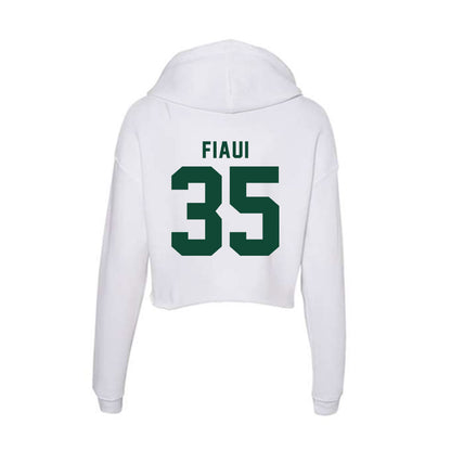 Hawaii - NCAA Football : Junior Fiaui - Women's Crop Fleece Hoodie-1