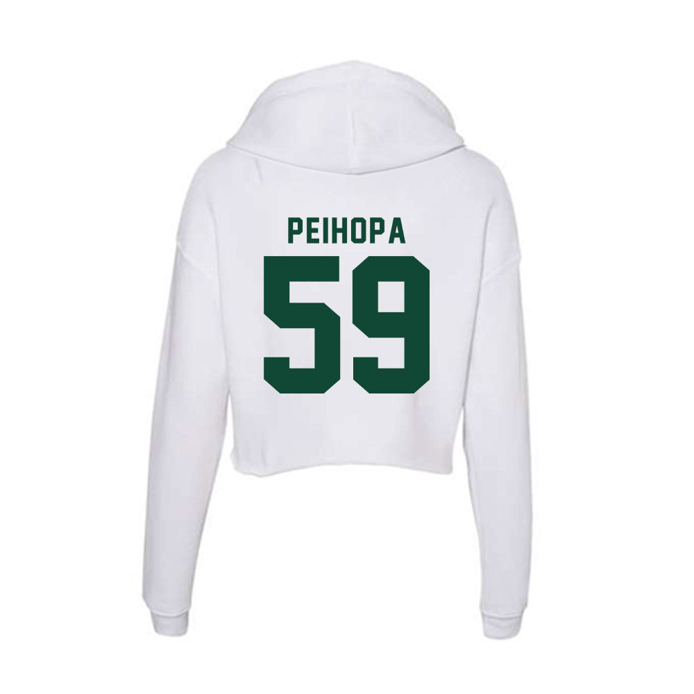 Hawaii - NCAA Football : Kuao Peihopa - Women's Crop Fleece Hoodie-1