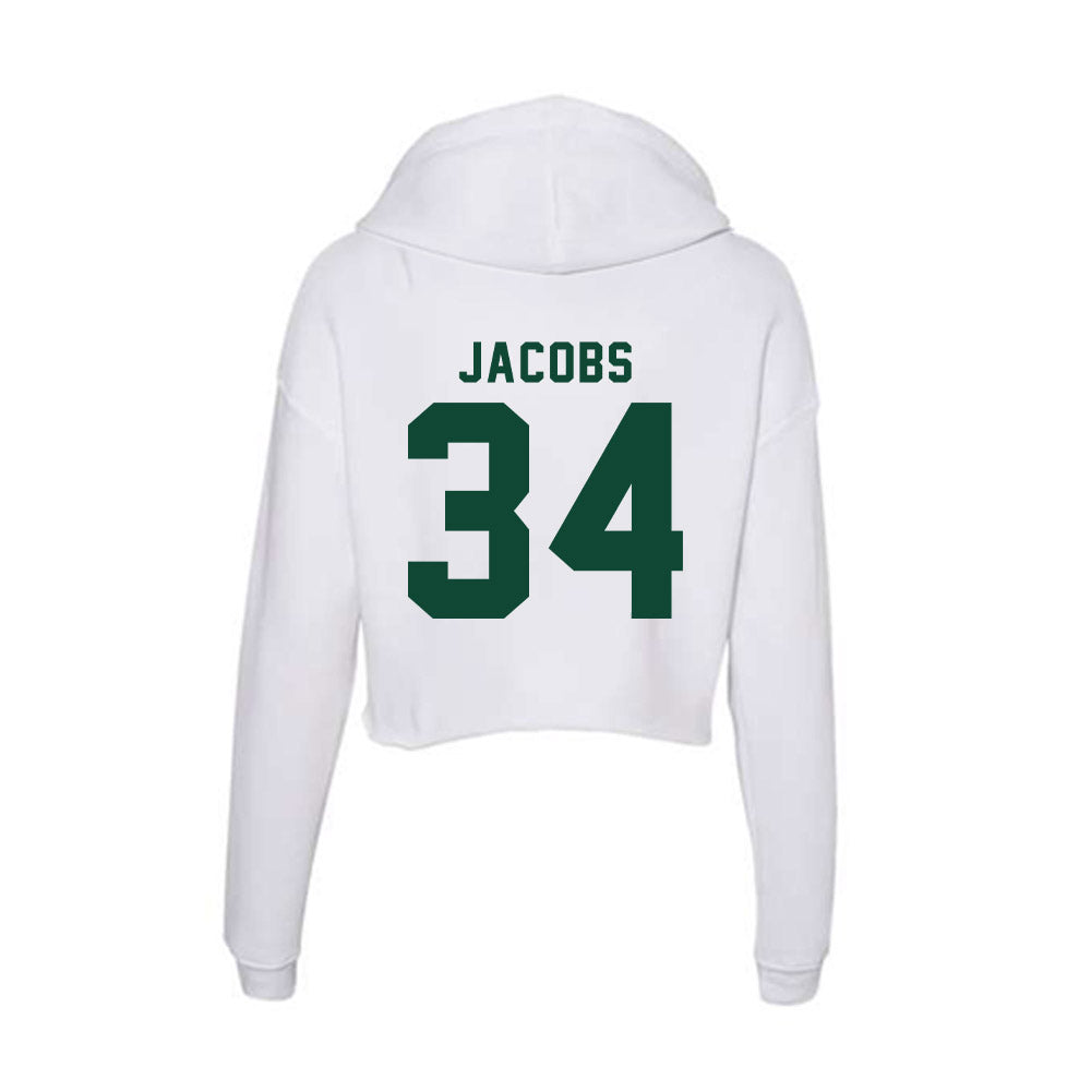 Hawaii - NCAA Men's Basketball : Akira Jacobs - Women's Crop Fleece Hoodie-1