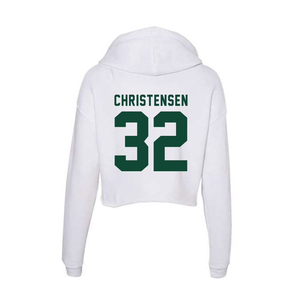 Hawaii - NCAA Men's Basketball : Tanner Christensen - Women's Crop Fleece Hoodie-1