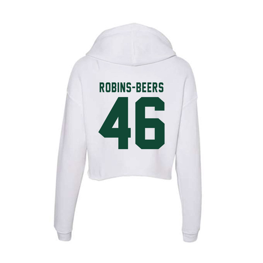 Hawaii - NCAA Football : Kellen Robins-Beers - Women's Crop Fleece Hoodie-1