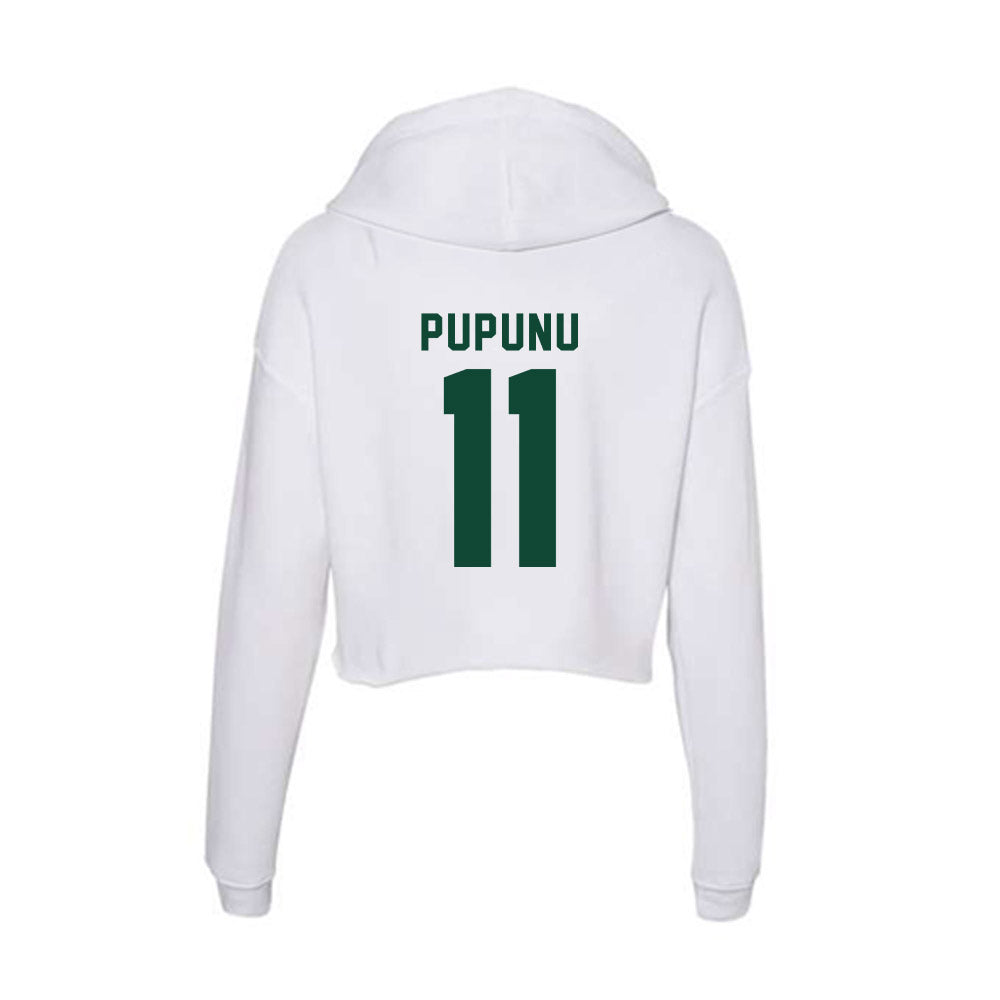 Hawaii - NCAA Football : Karsyn Pupunu - Women's Crop Fleece Hoodie-1