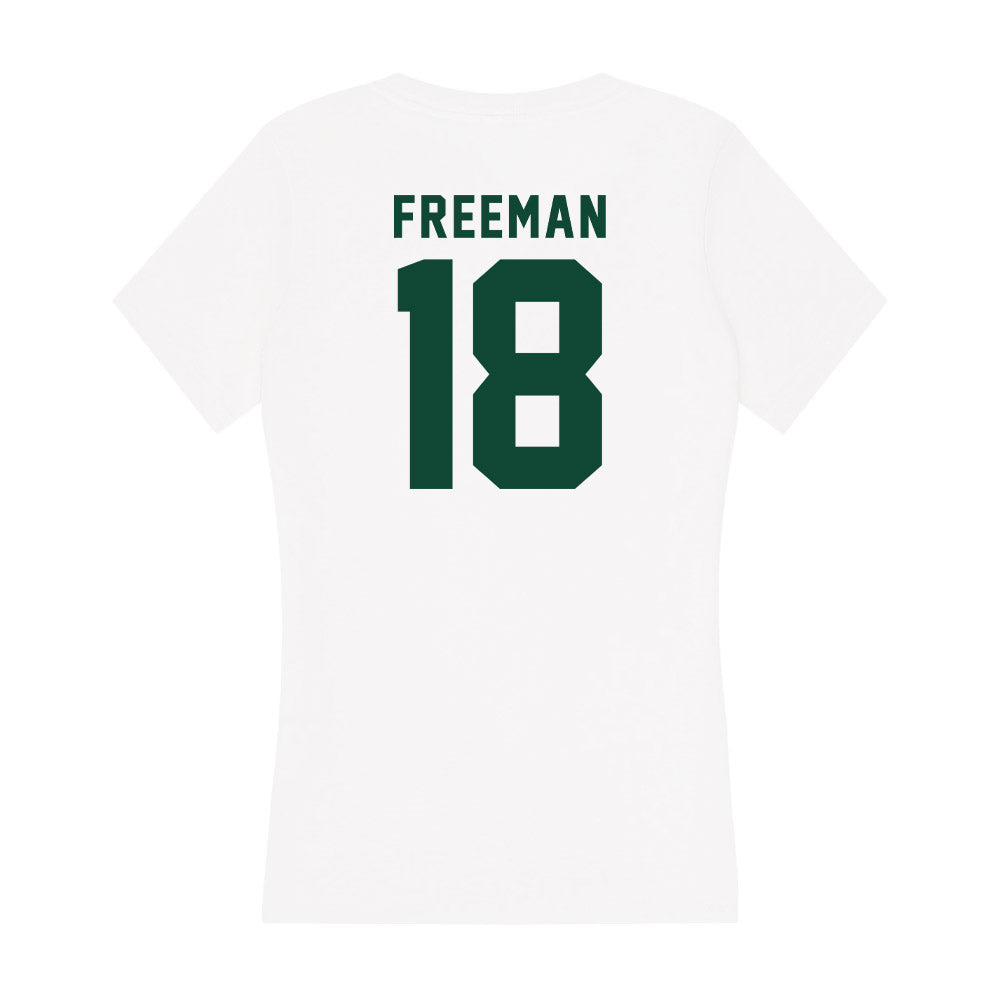 Hawaii - NCAA Football : Caleb Freeman - Women's V-Neck T-Shirt-1