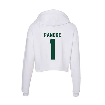 Hawaii - NCAA Football : Jonah Panoke - Women's Crop Fleece Hoodie-1