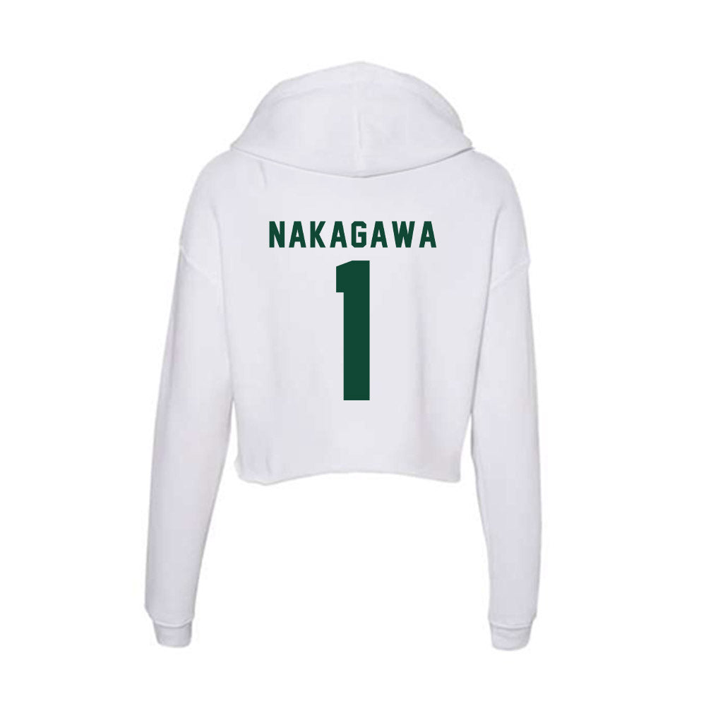 Hawaii - NCAA Softball : Alyssa Nakagawa - Women's Crop Fleece Hoodie-1