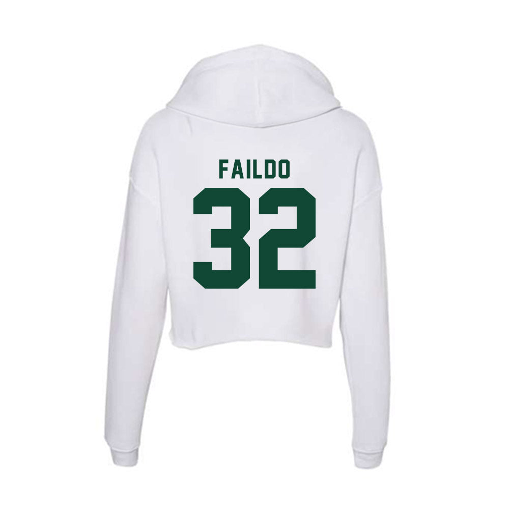 Hawaii - NCAA Baseball : Hunter Faildo - Women's Crop Fleece Hoodie-1