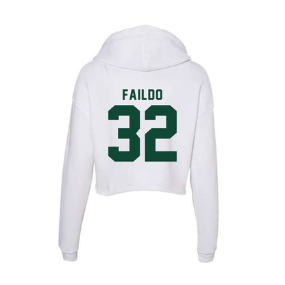 Hawaii - NCAA Baseball : Hunter Faildo - Women's Crop Fleece Hoodie-1