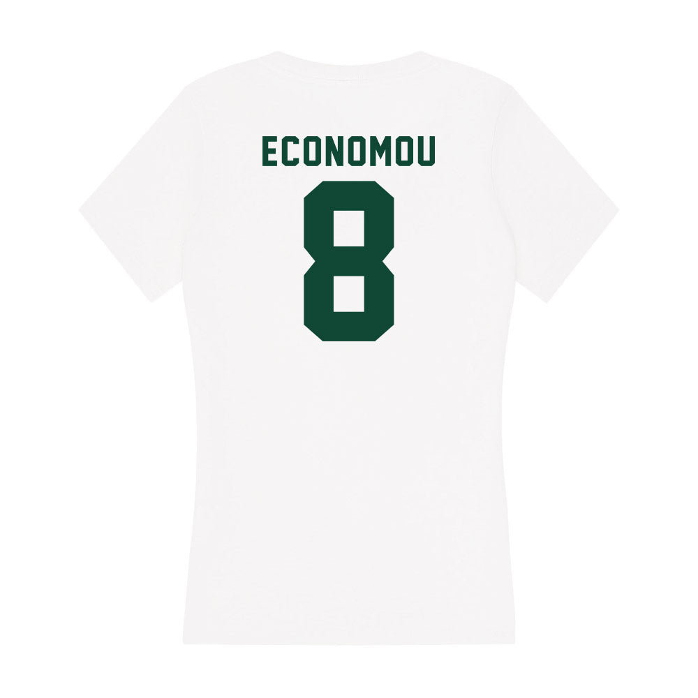 Hawaii - NCAA Men's Basketball : AJ Economou - Women's V-Neck T-Shirt-1