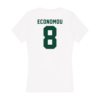 Hawaii - NCAA Men's Basketball : AJ Economou - Women's V-Neck T-Shirt-1