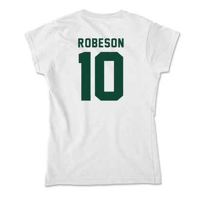 Hawaii - NCAA Men's Basketball : Logan Robeson - Soft Style Women’s T-Shirt-1