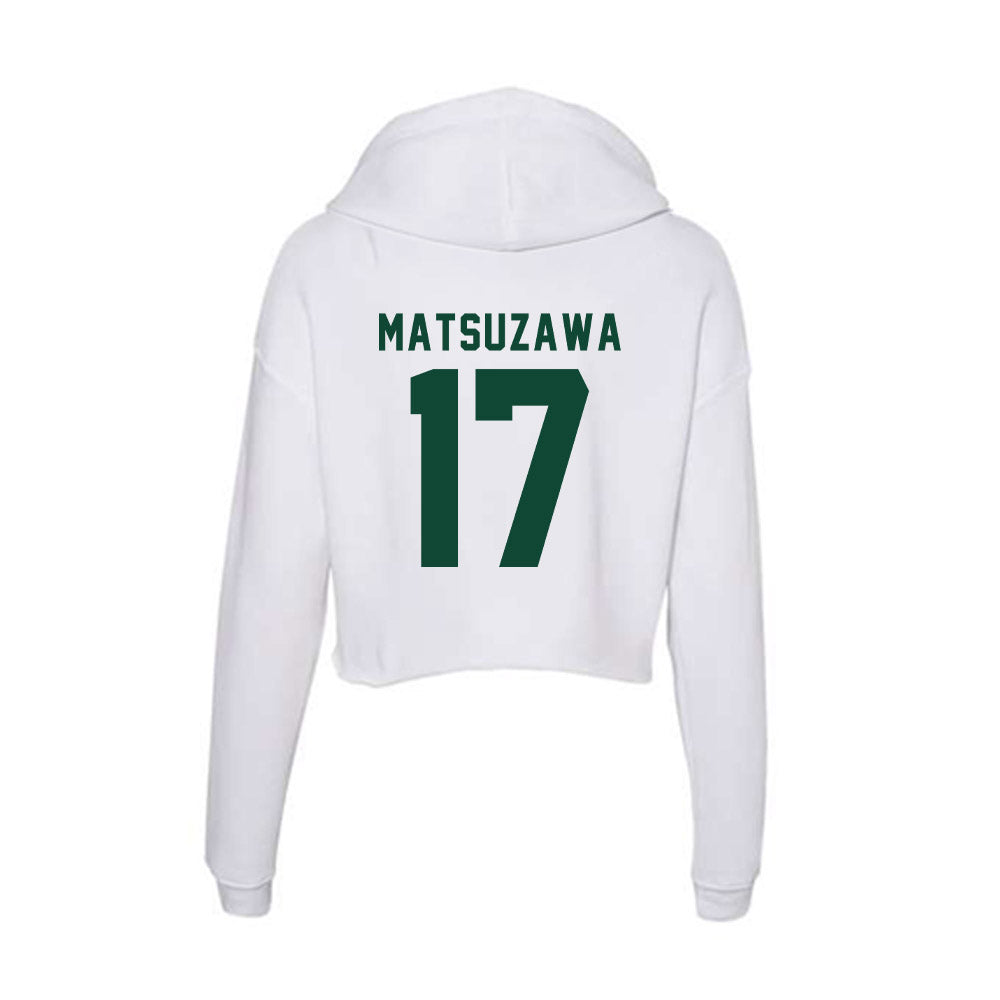 Hawaii - NCAA Football : Kansei Matsuzawa - Women's Crop Fleece Hoodie-1