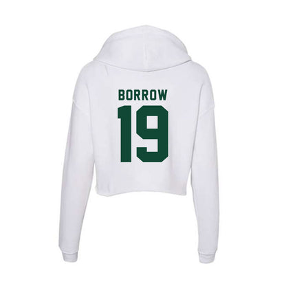 Hawaii - NCAA Football : Lucas Borrow - Women's Crop Fleece Hoodie-1