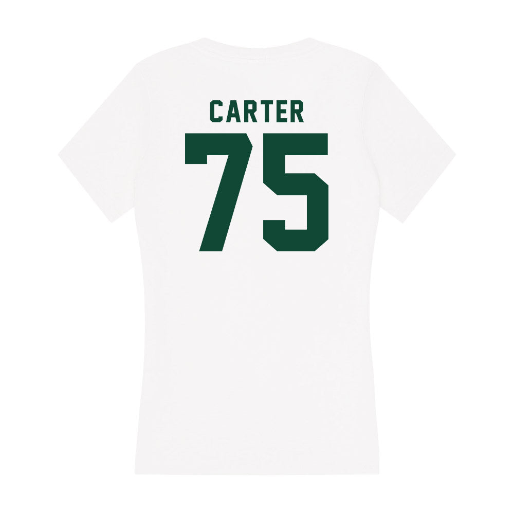 Hawaii - NCAA Football : Kaleb Carter - Women's V-Neck T-Shirt-1