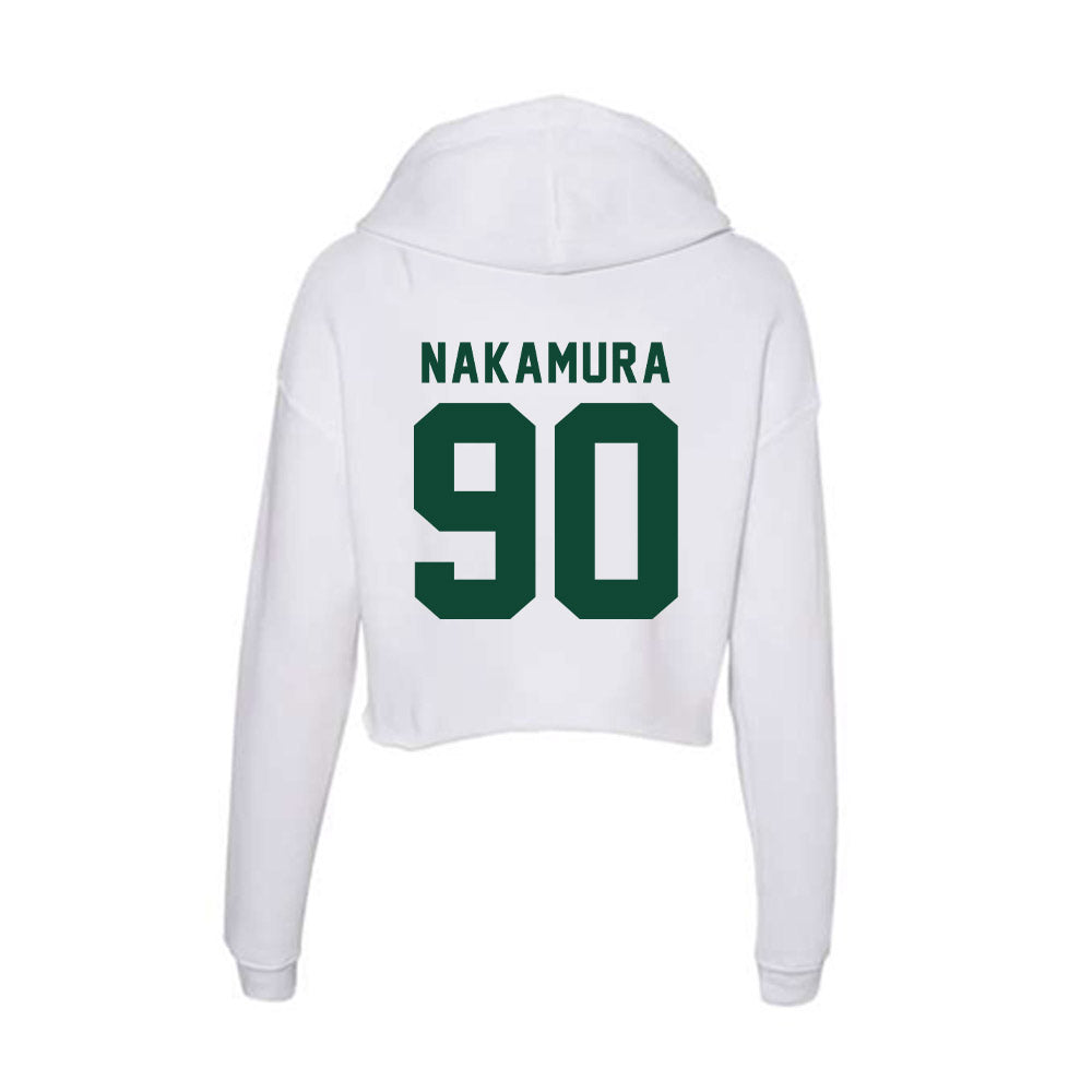 Hawaii - NCAA Baseball : Edgar Nakamura - Women's Crop Fleece Hoodie-1