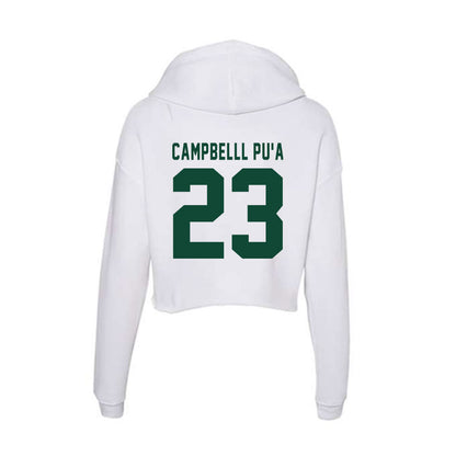 Hawaii - NCAA Softball : Key-annah Campbelll Pu'a - Women's Crop Fleece Hoodie-1