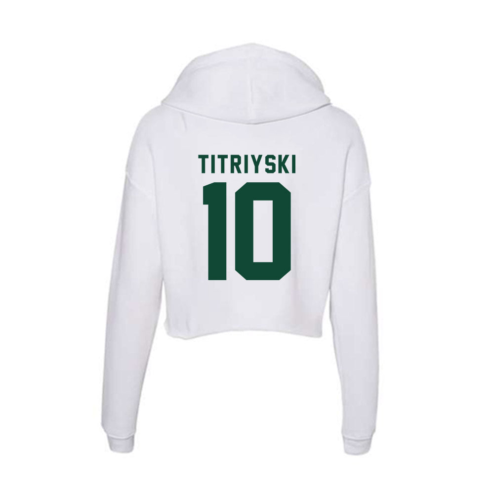 Hawaii - NCAA Men's Volleyball : Kristian Titriyski - Women's Crop Fleece Hoodie-1