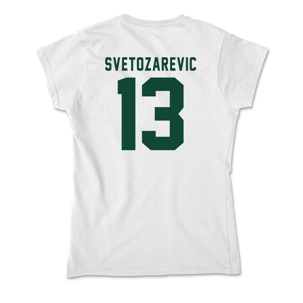 Hawaii - NCAA Men's Basketball : Matija Svetozarevic - Soft Style Women’s T-Shirt-1