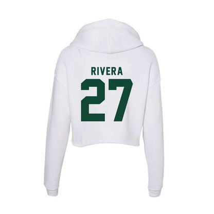 Hawaii - NCAA Baseball : Bronson Rivera - Women's Crop Fleece Hoodie-1