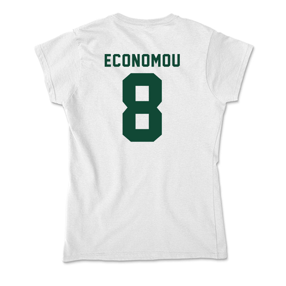 Hawaii - NCAA Men's Basketball : AJ Economou - Soft Style Women’s T-Shirt-1