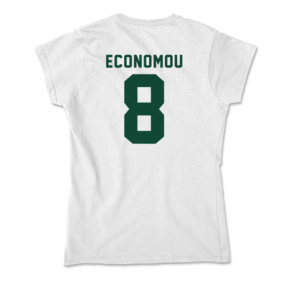 Hawaii - NCAA Men's Basketball : AJ Economou - Soft Style Women’s T-Shirt-1