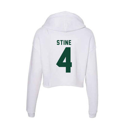 Hawaii - NCAA Football : Cameron Stine - Women's Crop Fleece Hoodie-1