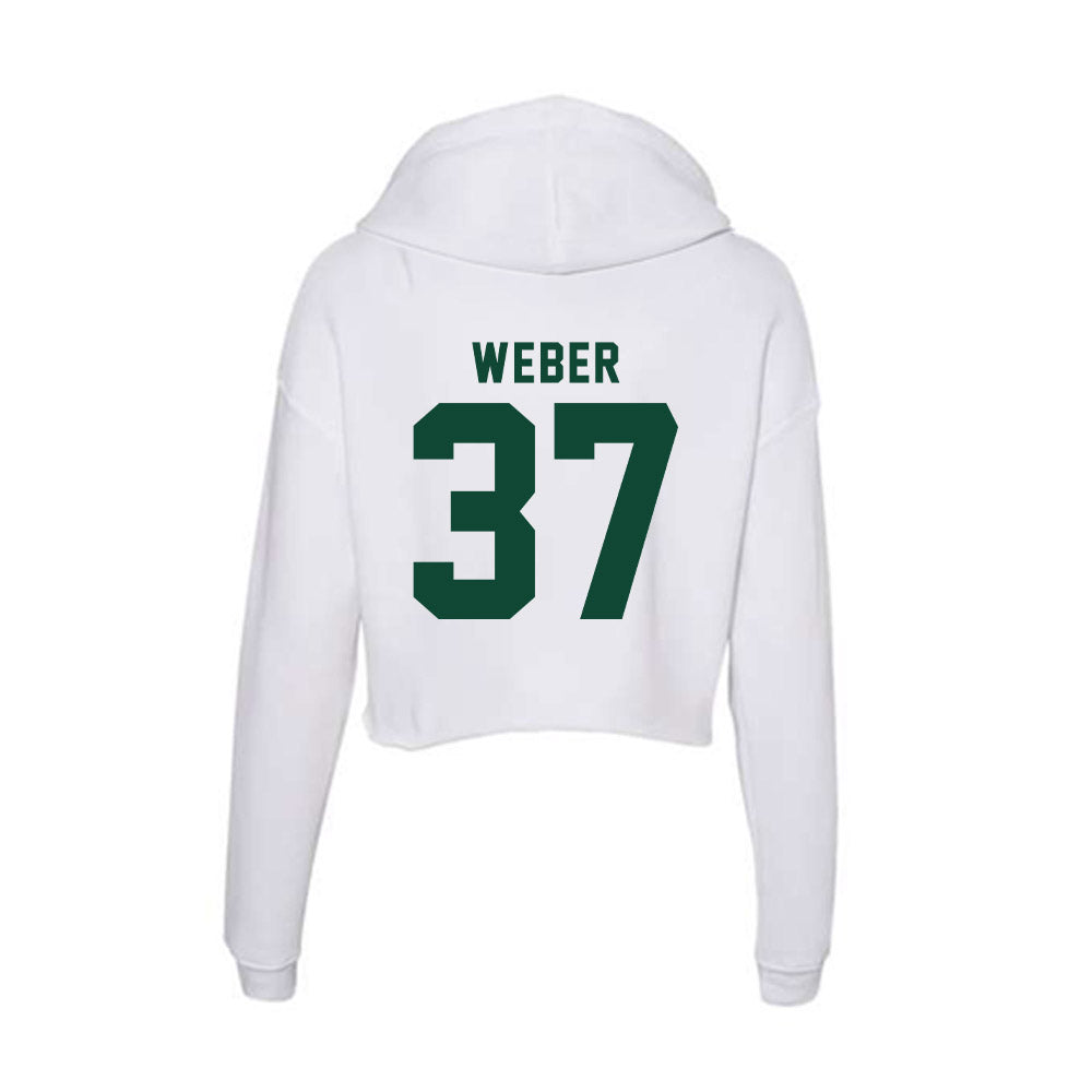 Hawaii - NCAA Football : Riis Weber - Women's Crop Fleece Hoodie-1