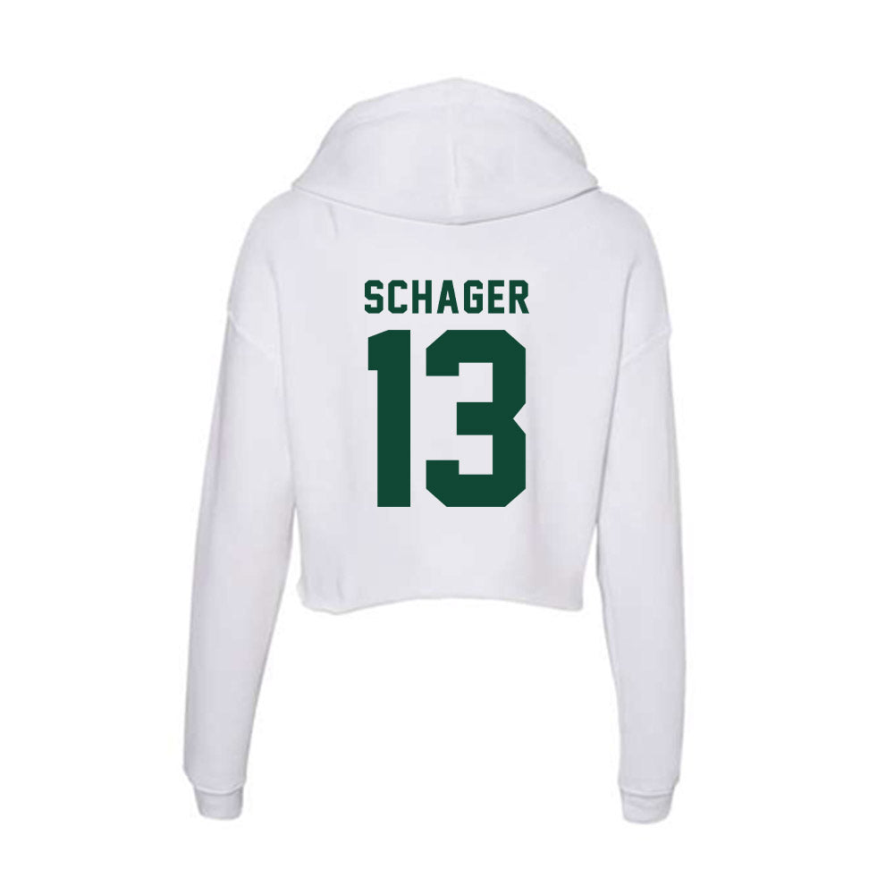 Hawaii - NCAA Football : Brayden Schager - Women's Crop Fleece Hoodie-1