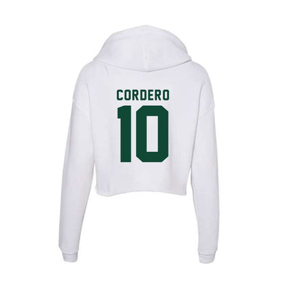 Hawaii - NCAA Football : David Cordero - Women's Crop Fleece Hoodie-1