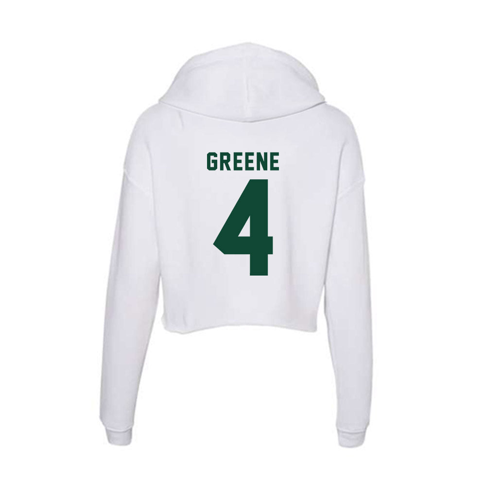 Hawaii - NCAA Men's Basketball : Marcus Greene - Women's Crop Fleece Hoodie-1