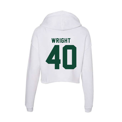 Hawaii - NCAA Football : Thiessen Wright - Women's Crop Fleece Hoodie-1