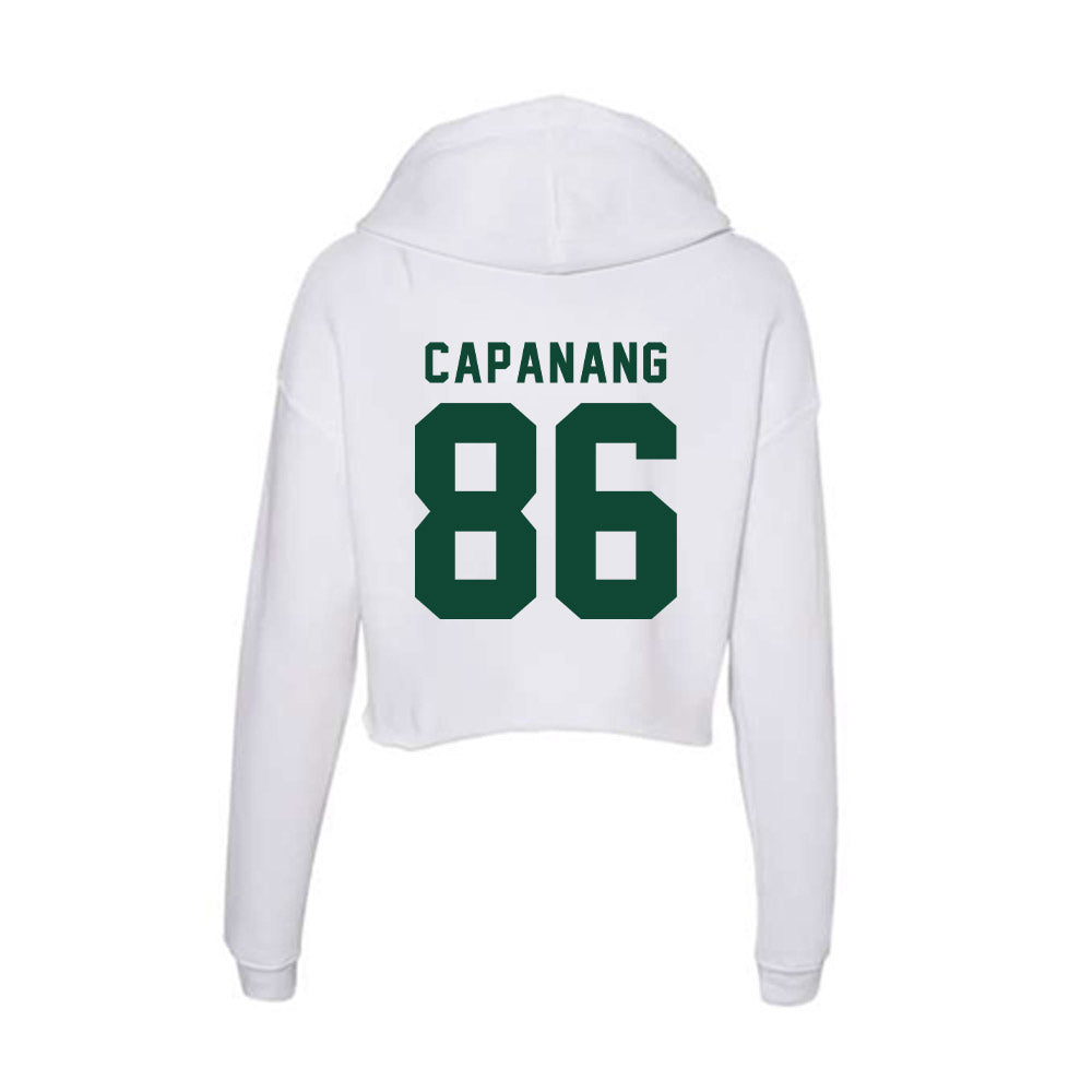 Hawaii - NCAA Football : Carlito Capanang - Women's Crop Fleece Hoodie-1