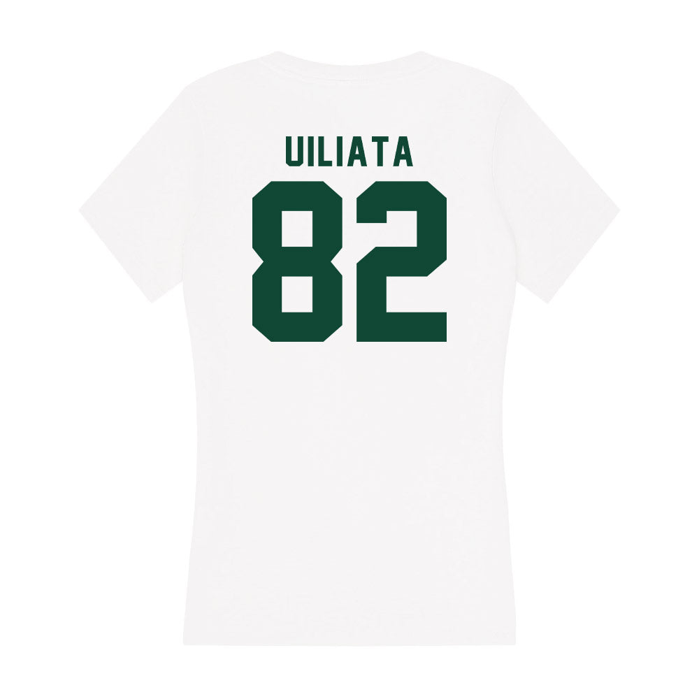 Hawaii - NCAA Football : Liatama Uiliata - Women's V-Neck T-Shirt-1