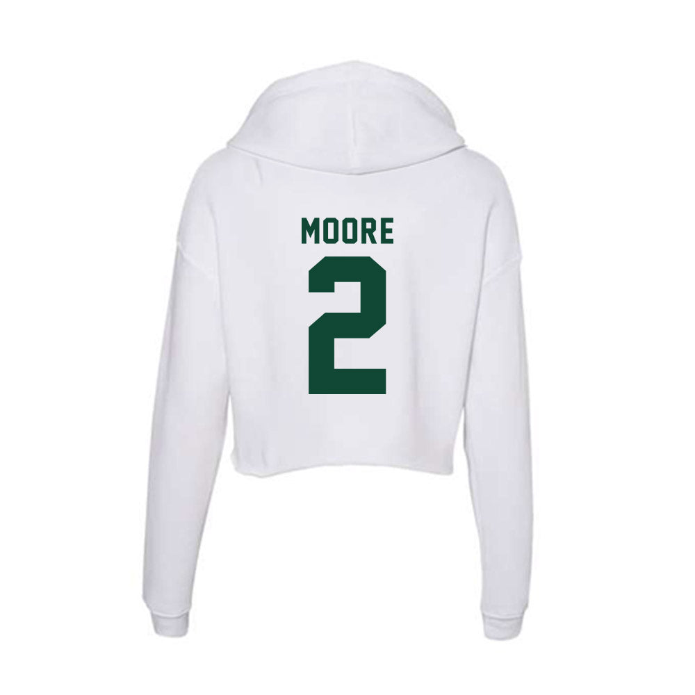 Hawaii - NCAA Football : Bronz Moore - Women's Crop Fleece Hoodie-1