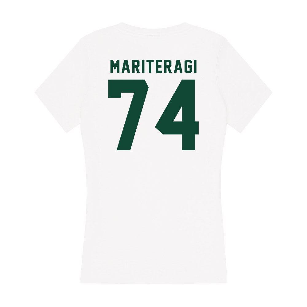 Hawaii - NCAA Football : Micah Mariteragi - Women's V-Neck T-Shirt-1