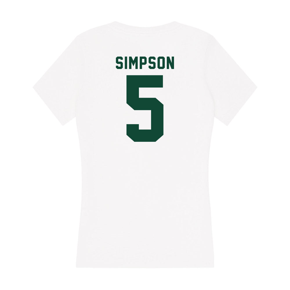 Hawaii - NCAA Women's Soccer : Riley Simpson - Women's V-Neck T-Shirt-1