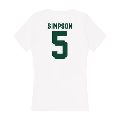 Hawaii - NCAA Women's Soccer : Riley Simpson - Women's V-Neck T-Shirt-1