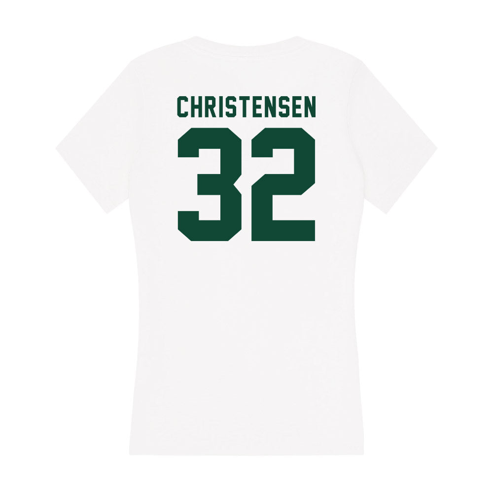 Hawaii - NCAA Men's Basketball : Tanner Christensen - Women's V-Neck T-Shirt-1