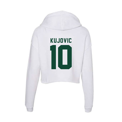 Hawaii - NCAA Women's Basketball : Danijela Kujovic - Women's Crop Fleece Hoodie-1