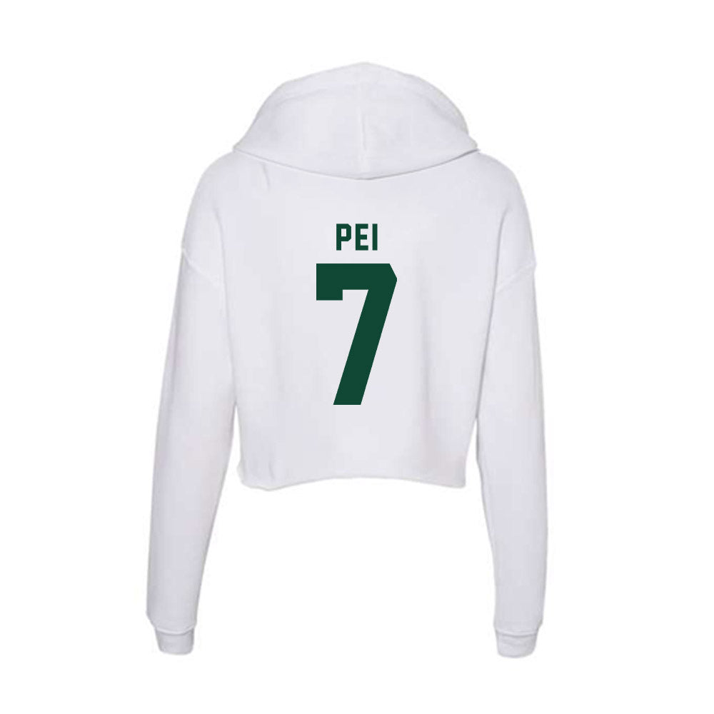 Hawaii - NCAA Football : Meki Pei - Women's Crop Fleece Hoodie-1