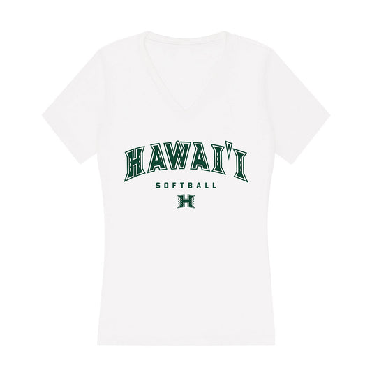Hawaii - NCAA Softball : Keely Kai - Women's V-Neck T-Shirt-0