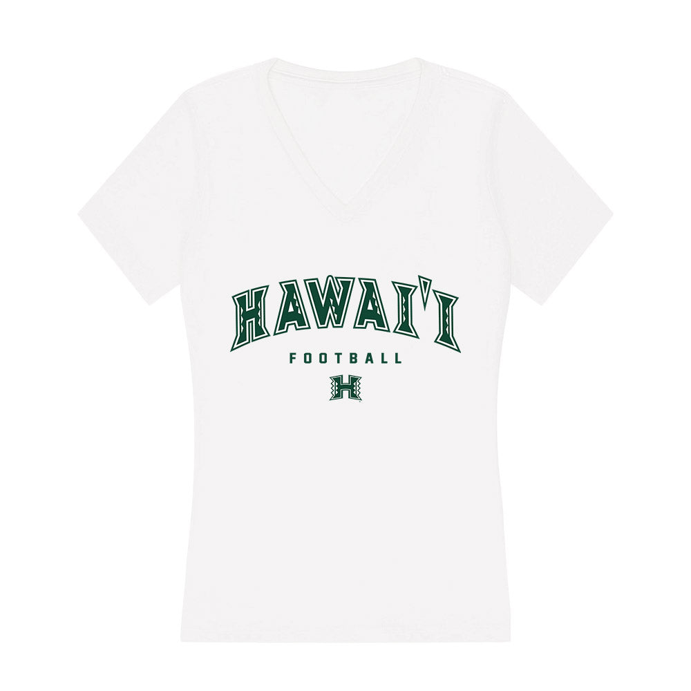 Hawaii - NCAA Football : LesterLaisene Lagafuaina - Women's V-Neck T-Shirt-0