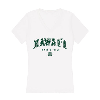 Hawaii - NCAA Women's Track & Field : Emilie Kirk Langschwager - Women's V-Neck T-Shirt-0