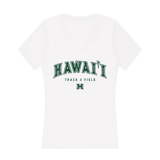 Hawaii - NCAA Women's Track & Field : Emilie Kirk Langschwager - Women's V-Neck T-Shirt-0